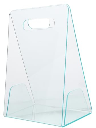 Mipcase Jarrón De Acrílico Transparente Para Flores Caja De Arreglo Floral Portátil Asa Para Decoraciones Creativas y Fotografía Pequeño Azul Claro