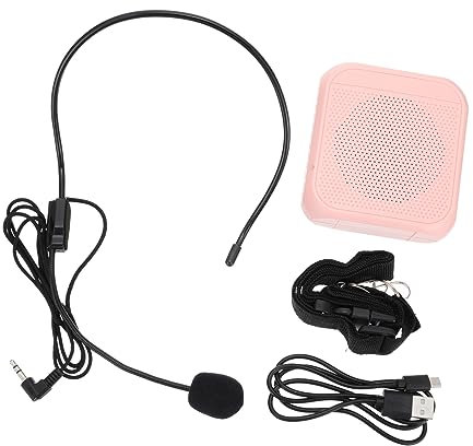OSOLADY Wireless Portable Voice Amplifier for Teachers and Tour Guides, Multifunctional Street Vendor Loud-speaker with Wireless Microphone, Rose Gold Compact Design