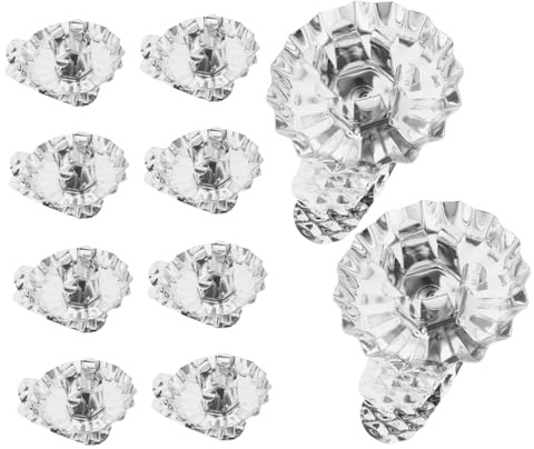 TOBBOMEY 10 Pezzi Clip per Portacandele Natalizie in Metallo da Supporto Candele C Shape per Albero Natale e Decorazioni Festive