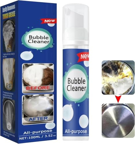 Bubble Cleaner Foam Spray,All Purpose Foam Cleaner,Kitchen Bubble-Cleaner Spray,Foam Drain -Cleaner,Powerful Stain Removing,100ml
