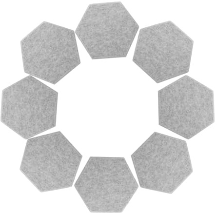 ELAYARD 12 piezas Paneles Acústicos Hexagonales de Fieltro Firme Unidades Aislante y Absorbente de Sonido para Oficina Estudio y Hogar Reducción Efectiva de Ruido