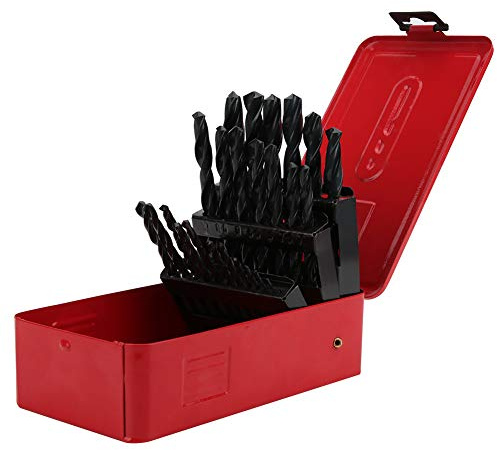 Kit de brocas HSS Brocas torcidas de vástago recto de acero de alta velocidad para metal plástico 25 piezas 1-13 mm