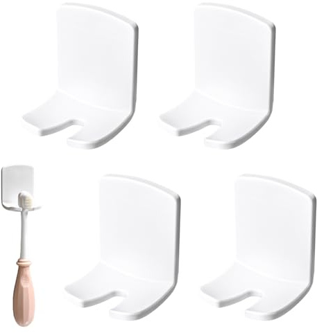 Set di 4 supporti elettrici per spazzolino da denti, autoadesivi per il montaggio a parete, supporto per testina dello spazzolino da denti, supporto per testine di ricambio, porta spazzolino