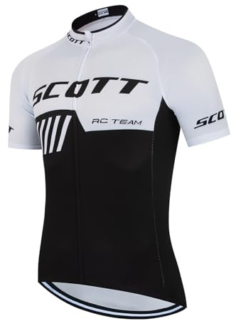 HOMTOL Rennrad Trikot Herren Kurzarm Radtrikot Fahrrad Trikots Herren Fahrradtrikot MTB Atmungsaktiv (DE/NL/SE/PL, Alphanumerisch, L, Regular, Regular, Weiß)