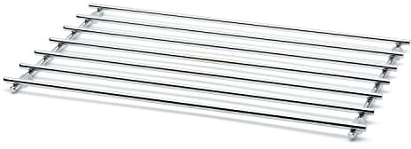 CKB Ltd® Medium Rectangular Metal Trivet Chrome Steel - Premium Worktop Saver Work Surface Protector Metal Mat For Resting Hot Cooking Pots & Pan 40 x 24cm