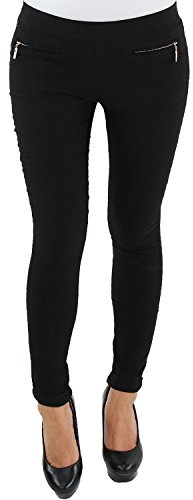Sotala Legging Leggins Jeggins Jeggings Tregging Röhre Röhrenhose Stretch Skinny Hose in 9 Farben Schwarz S/36