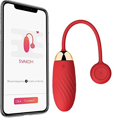 Svakom Ella App-gesteuerter Kugel Vibrator, Rot, Ø 3,3 x 8,3 cm