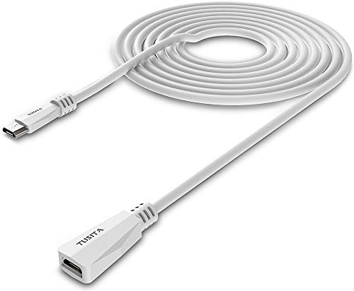 TUSITA Micro USB Power Verlängerungskabel (20ft / 6M)-Stecker auf Buchse Kabel für Blink XT2 Outdoor Indoor Home,Ring Stick Up Solar Panel,Arlo Pro,Zmodo - Security Kamera Zubehör (Weiß)