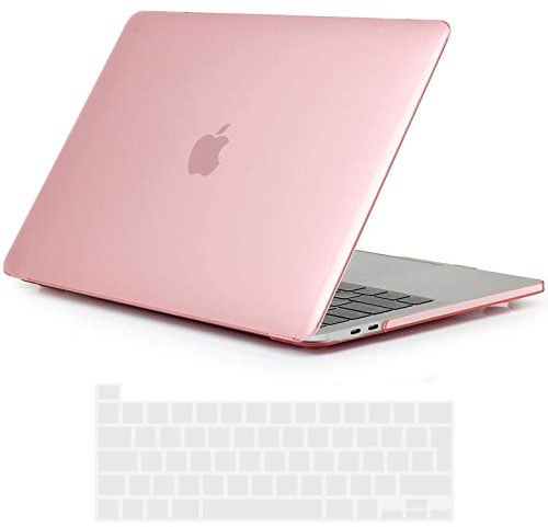 TECOOL Hülle nur Kompatibel mit MacBook Pro 16 Zoll 2020 2019 mit Touch Bar (A2141), Ultradünne Schutzhülle Hartschale Case mit Tastaturschutz (EU Layout), Kristall Fuchsie | Ultradünne Schutzhülle, Snap-on Hardcase, Ohne Logoausschnitt, EU Tastaturschutz, Glänzende Oberfläche