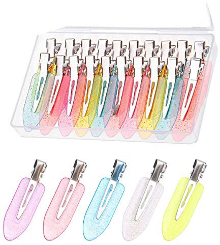20 Stück Haarspange，Boxed nahtlose Haarnadel in 5 Farben Haar Pin Curl Clips kein Verbiegen Haar Spangen für Haarstyling, Make Up
