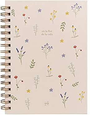 UO - A5 anteckningsbok - I livets blomma, Inbunden, 200 sidor, prickad anteckningsbok, 15 x 22 cm