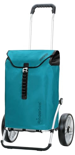 Andersen Shopper Royal aluminium vikbar med kullagerhjul Ø 25 cm och 49 liters ficka Ortlieb bensin grön