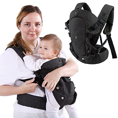 Longdafei breiter gürtel Babytrage, ergonomisches Design-Babytrage mit atmungsaktivem Air-Mesh und verstellbaren Schnallen Baby Trage für Kleinkinder und Neugeborene