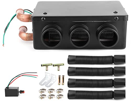 Portable Car Heater 12V 50W Car Defrost Defogger 3 Hole Winter Fast Heating Warmer Frost Removing Windscreen Fan Heater for Outdoor Travel Trip
