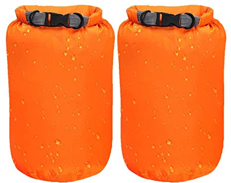 Desoto 2 Pcs Dry Bags Lightweight Dry Sacks Waterproof 10L/20L/40L/70L Floating Bag Drifting Bag Ultimate Dry Sack for Outdoor Hiking Fishing Water Sports(40L Orange)