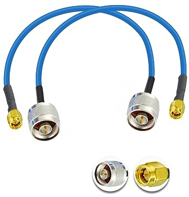 Vecys 2PCS SMA Männlich zu N Typ Männlich RF-Koaxialkabel N Typ RF-Koax Pigtail Kabel 12 /30CM RG402 SMA Männlich 50 Ohm Low Loss Verlängerungskabel