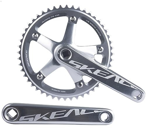 Guarnitura Guarnitura Bicicletta Pista 165mm 144BCD Guarnitura Perno Quadro In Lega Di Alluminio Singola Velocità Guarnitura 48T / 49T Per Guarnitura Bicicletta A Scatto Fisso Bicicletta Da Pista(Silv