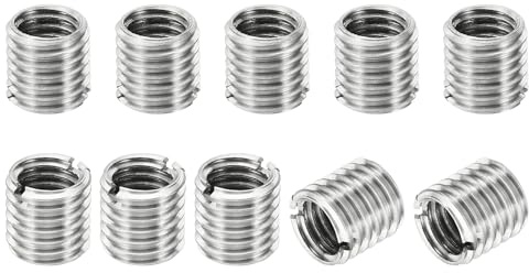 PATIKIL 10Stk Gewinde Adapter Hülse Reduzier Mutter M12x1.75 Männlich auf M10x1.5 Weiblich Reparatur Einsatz Mutter Schraube Reduzierer Edelstahl Befestiger 12mm