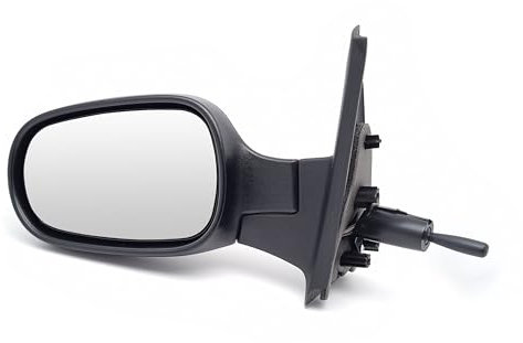 BSSTORE Specchietto Retrovisore Esterno Nero per MICRA 2003-2010 (K12) con Regolazione Manuale (Sinistra - Lato Conducente)