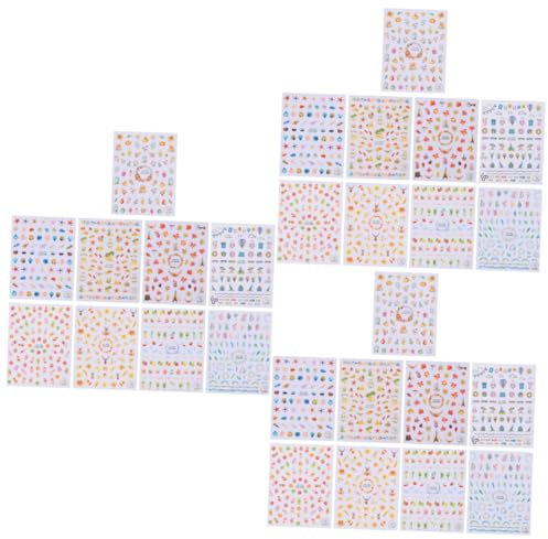 Beavorty 3 Juegos De Pegatinas De Moda Para Uñas Calcomanías Creativas Para Usar Pegatinas Autoadhesivas Para Manicura Juego De 9 Hojas X 3