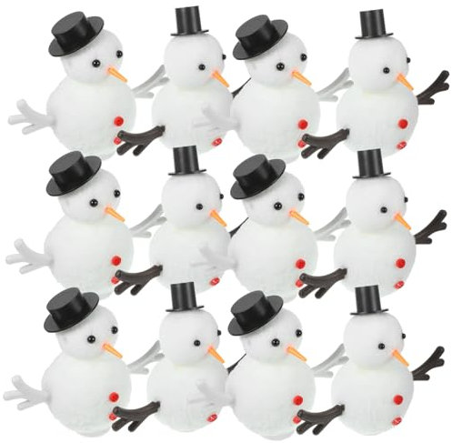 Ciieeo DIY-schneemann-bausatz Mit Mini-schneemannhüten Plastikflügeln Schneemannnase Und Accessoires Zum Schneemannbauen Für Bastelarbeiten