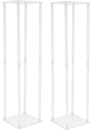 2 pezzi alto matrimonio elegante vaso decorativo colonna acrilico fiori espositore supporto per decorazione desktop, sfondo decorazione matrimonio decorazione caffetteria, soggiorno e altri luoghi per