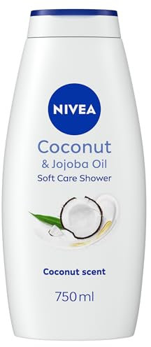 NIVEA Coconut & Jojoba Oil Shower Cream (750ml), Moisturising Body Wash with Coconut and Jojoba Oil, Luxurious Shower Gel for Women, for Soft and Supple Skin