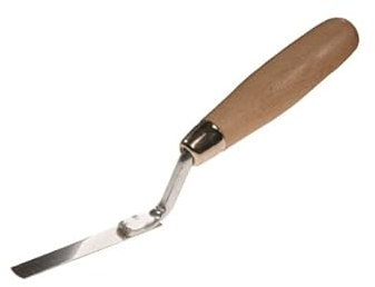 Fugenkelle Edelstahl mit Holzgriff zum Verputzen 8 mm 10 mm 12 mm Maurern Renovieren Spachteln Werkzeug Fugeneisen Fugen Rostfrei (10 mm)