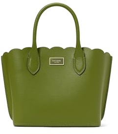 kate spade new york Women's Suite Crossgrain Leather Tote Bag Crossbody, Scalloped Jungle Vine, One Size