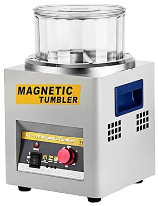 Mini Buratto Magnetico Da 250 W, Lucidatrice Per Gioielli Da 2000 Giri/min Con Controllo Del Tempo Da 1 a 60 Minuti, Regolabile In Entrambe Le Direzioni, Positiva E Negativa, Per Gioielli, Accessori