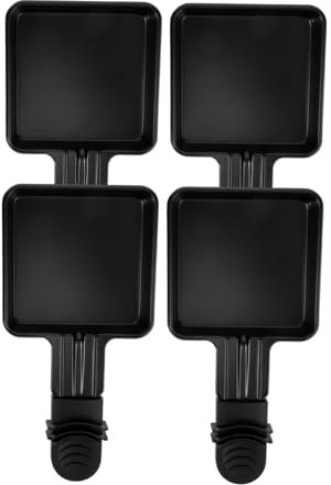 Sosoport Poêle à Fromage Fondu Carré En Acier Inoxydable Mini Poêle à Raclette 4 Pièces Antiadhésif Pour Cuisson Intérieure Pour Fromage Et Sauces Plaque De Barbecue