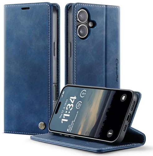 owlhold Coque iPhone 17 Housse Antichoc en Cuir PU Premium Fentes Cartes Etui [Blocage du Signal RFID] Pochette de Portefeuille avec Fonction Support Case à Rabat pour iPhone 17 - Blu