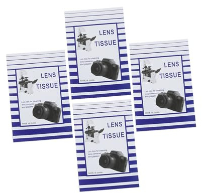 minkissy 200pcs Disposable Screen Lens Cleaning Paper for Eyeglasses Camera Tv Screen Cleaner Wipes Portable Electronic Wipes for Glasses Cleaning