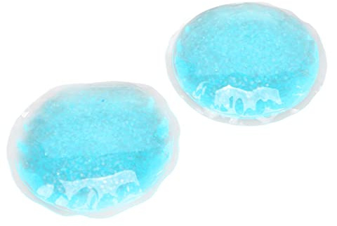 Jiawu 1 Paio di Cuscinetti per Occhi in Gel di Ghiaccio, Impacco Caldo e Freddo, Cuscinetti per Occhi Rotondi Blu, Pacchetto Rinfrescante per Uomini e Donne, Facile Pulire, Leggero, Compatto,