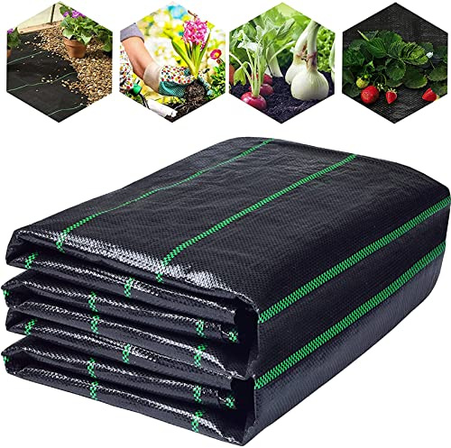 Toile anti-mauvaises herbes, Tissu géotextile anti-mauvaises herbes for jardin, 91 x 152 cm, bloc robuste, 94 g(3ft x 50ft/0.91m x 15m)
