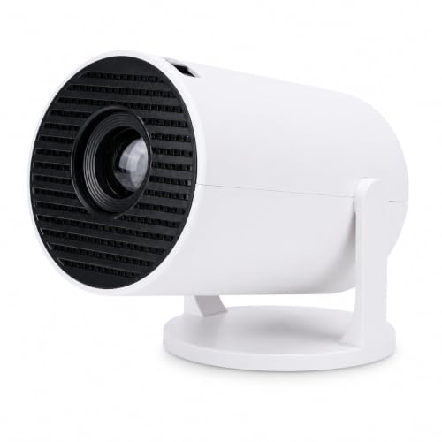 Elprico Mini Proyector, Proyector Portátil 1080P, De Películas Al Aire Libre Giratorio De 240 ° De Bajo Ruido, De Cine En Casa Compatible con Teléfono/TV