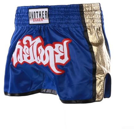 Pantalones cortos de boxeo para adultos para MMA y Muay Thai con diseño impreso y cintura elástica para mayor comodidad y flexibilidad (3XL azul)