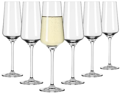 RITZENHOFF 6301017 Champagnerglas 230 ml - 6er Set - Serie Lichtweiss - 6 Stück mit elegantem Design - Made in Germany
