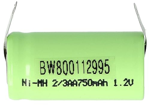 vhbw Akku Ersatz für 2/3AA für Modellbau | (750mAh, 1,2V, NiMH Grün)