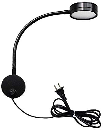WeFoonLo 5W Wall Mounted Reading Light Flexible Gooseneck LED Sconce Lamp with Plug & Switch for Bedroom, Office, Workbench, Studio (03 Black Warm White)