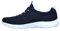 Skechers Womens Summits Top Player Sneaker, Navy Mesh Aqua Trim, 8 UK Wide