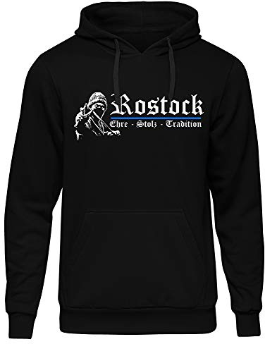 Rostock Ehre & Stolz Männer und Herren Kapuzenpullover | Fussball Ultras Geschenk | M1 FB