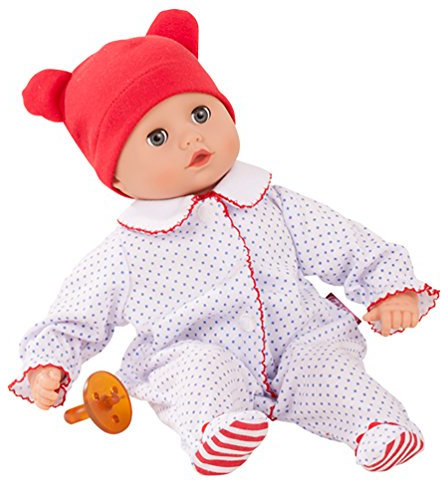 Götz 1820529 Muffin Boy - Junge Puppe - 33 cm große Babypuppe mit blauen Schlafaugen und ohne Haare - 4-teiliges Set - Weichkörperpuppe ab 18 Monaten