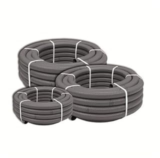 Couronne 25m Tuyau Gris Piscine PVC Pression Souple Semi-Rigide à coller diamètre 50mm⌀ extérieur