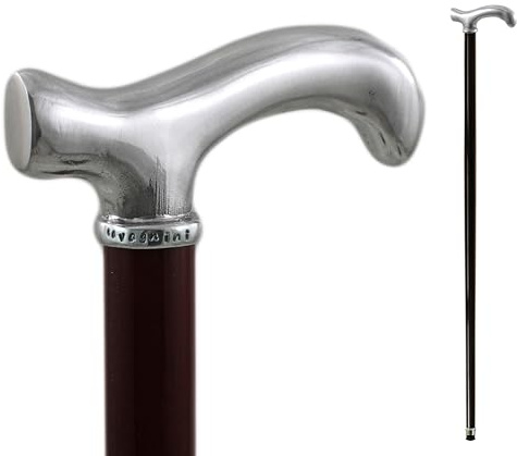 CAVAGNINI Spazierstock Derby-Stil Holz Personalisiert für Senioren Elegant | Gehstock Handgefertigt für Senioren Geschenkidee Italienische Handwerkskunst Made in Italy Accessoire Sammlerstück
