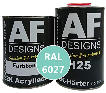 Alex Flittner Designs 2K barniz 7,5 kg Set RAL 6027 verde claro mate madera maquinaria industrial camiones NFZ