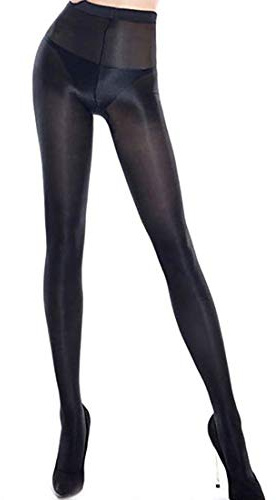 HTRUIYATY Damen Glossy Glänzende Tanzstrumpfhose, 70D Hohe Elastizität Fiber Strumpfhosen für Damen Footed Hohe Taille Strumpfhose Tights
