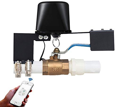 Intelligentes Wasser-/Gasventil, Bluetooth/Sprache/WLAN-Steuerung, Wasserabsperrventil, kabellos, Smart-Ventil, kompatibel mit Alexa und Google für Küche/Garten/Bauernhof (EU)