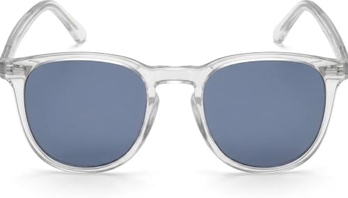 SILAC Unisex Sonnenbrille mit Sehstärke – Rechteckige Gläser – Sonnen Leser mit Moderner Cristal Fassung - UV400 Schutz - +2,25 Dioptrie – Für Damen und Herren – Grau Transparent Sol Cristal 7551