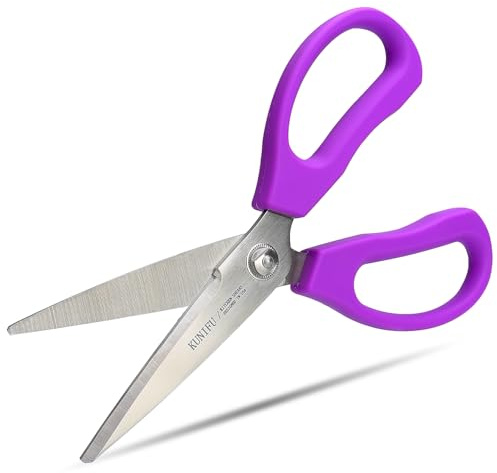 KUNIFU Kitchen Scissors, All Purpose Kitchen Shears, Heavy Duty Come Apart Scissors Gadgets Utensils - Purple